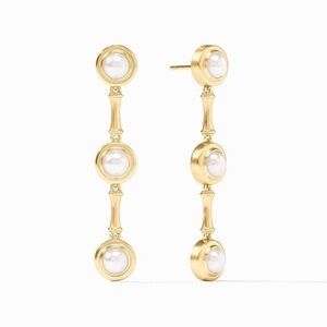 $165 Julie Vos Gold / Pearl Drop Earrings